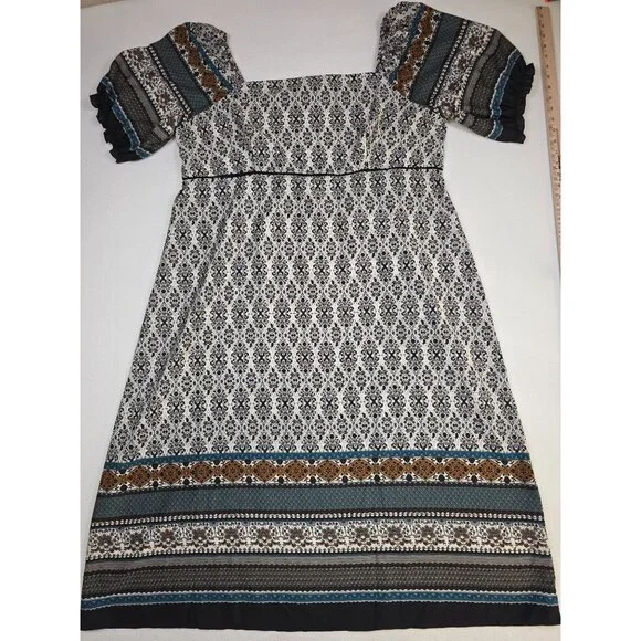 Suzanne Betro 3X Dress Bohemian Empire Waist Boho Milkmaid Peasant - Picture 1 of 4